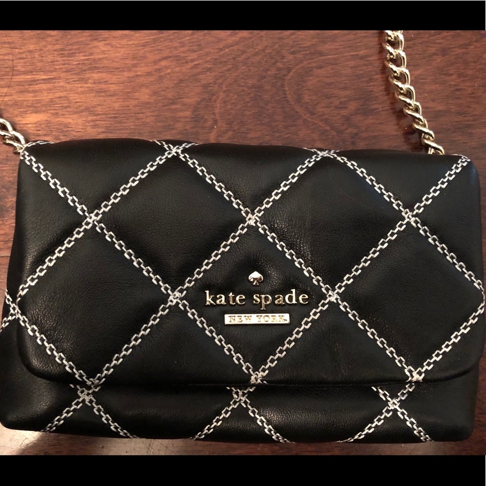 Kate Spade Emerson Place White Black Crossbody
